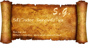Sándor Genovéva névjegykártya
