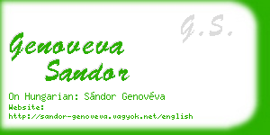 genoveva sandor business card